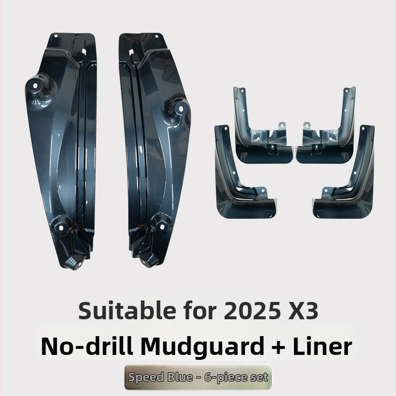 Zadná vnútorná výstelka blatníka pre BMW X3 - 2 diely, mäkký plast