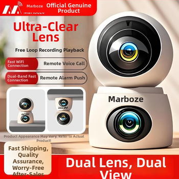 Belső vezeték nélküli kettős kamera rendszer, 4G, éjszakai látás, WiFi, 360° panoráma, távoli hozzáférés