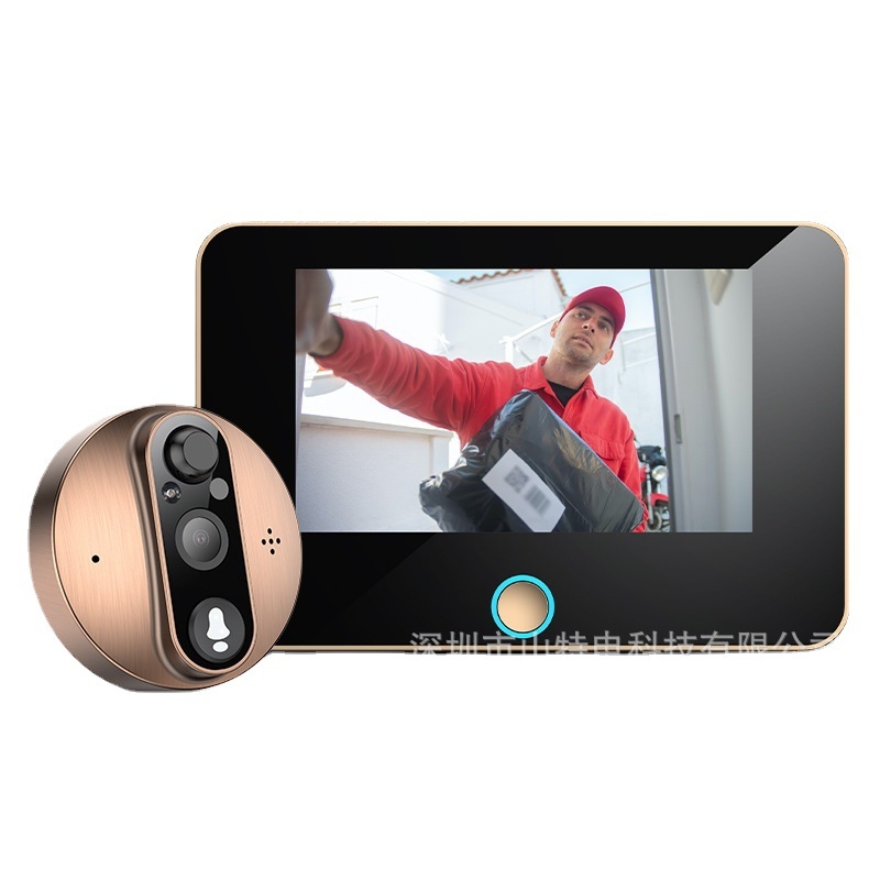 Video zvono za vrata s nadzorom videa, WiFi daljinski interkom, punjiva baterija 5000mAh, model QR-038, marka qoer