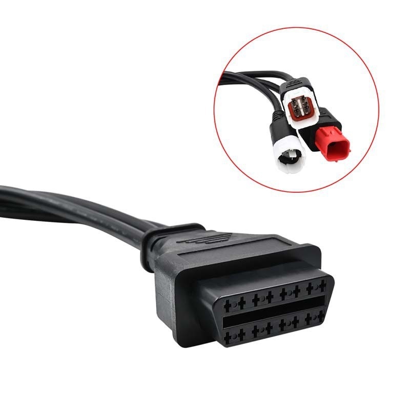 AERMOTOR Yamaha 3+4+6-Pin na Honda OBD 16-Pin motociklistički dijagnostički adapter kabel, 12-24V, 50°C