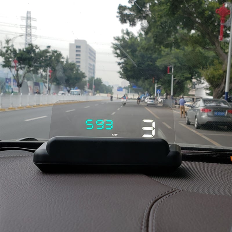 Afișaj HUD pentru mașină, universal, HD inteligent, model C-500, intrare OBD2, alimentare prin interfața OBD, ABS și PC