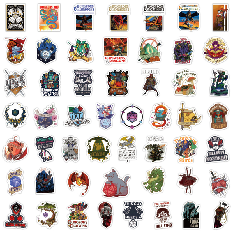 Autocolant pentru caroserie cu model Dungeons & Dragons; material: autocolant; montaj prin lipire; personalizare disponibilă