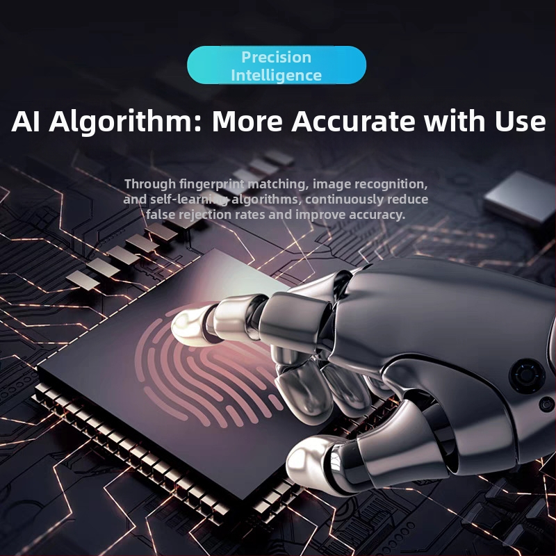 3D arcfelismeréses intelligens ajtózár, 100 ujjlenyomat tárhely, távoli videó interkom, látható macska szem, akár 100000 feloldás