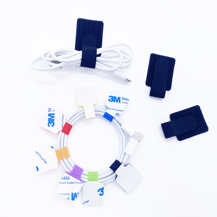 Bandă magică pentru gestionarea cablurilor, nailon, amestec nailon-poliester, autoadezivă, pentru cabluri de calculator