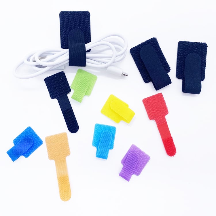 Bandă magică pentru gestionarea cablurilor, nailon, amestec nailon-poliester, autoadezivă, pentru cabluri de calculator