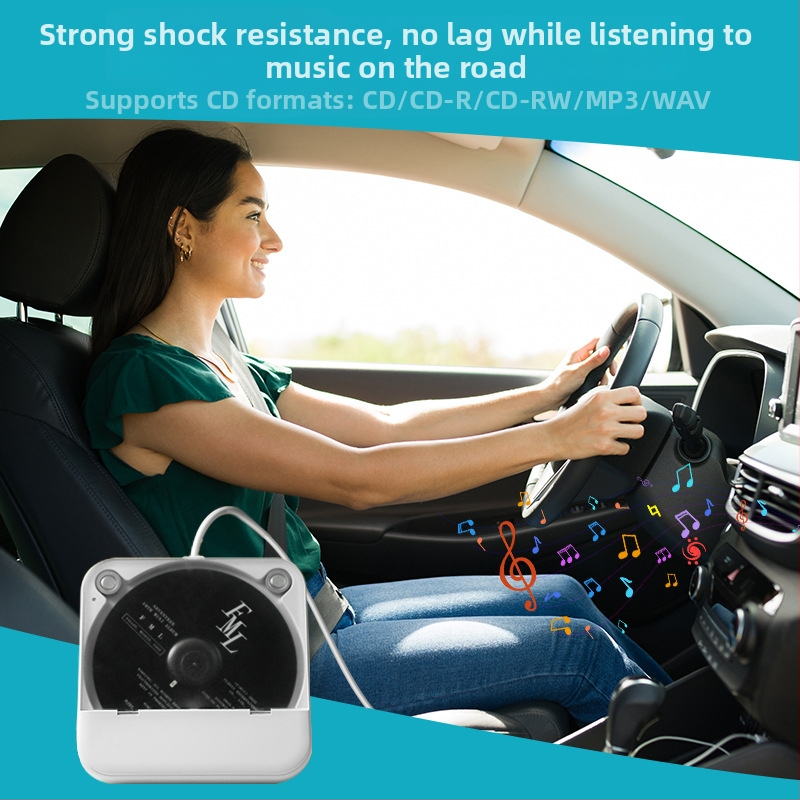 Autó CD lejátszó KC-606, CD lejátszás, 5V, ABS ház, tálcás lemezbetöltő mechanizmus