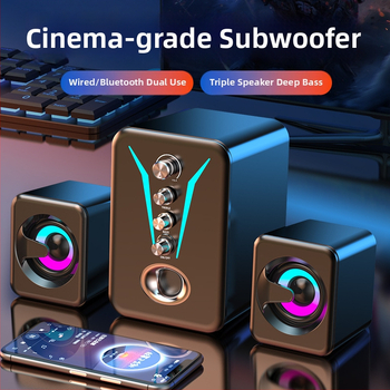 Bluetooth stolni zvučnik za računar i kućnu upotrebu, s subwooferom, visokokvalitetan zvuk, velik volumen, IPX7