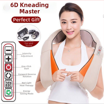 Viacfunkčný masážny šál s 16 masážnymi hlavami, infračervené vykurovanie, vstavaný napájací zdroj, model 8856, ovládanie typu počítač