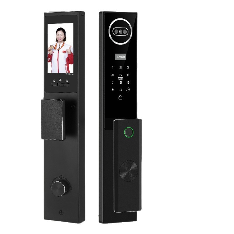 Okos zár ujjlenyomat-azonosítással, 3D arcfelismerés, 30 ujjlenyomat tárolása, >100000 feloldás, szkennelési idő 1 s alatt