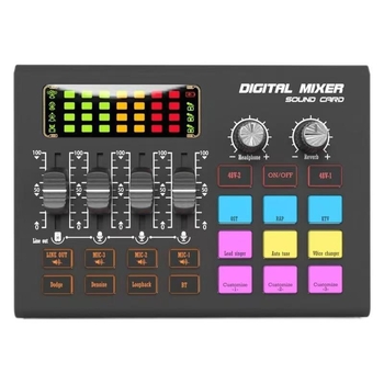 Kétcsatornás 48V keverő beépített hangkártyával — SX10 ZX320 vezeték nélküli mikrofon készlet mobil élő közvetítéshez