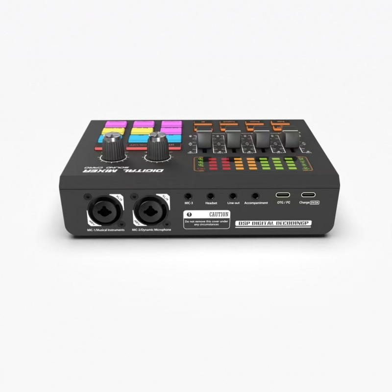 Kétcsatornás 48V keverő beépített hangkártyával — SX10 ZX320 vezeték nélküli mikrofon készlet mobil élő közvetítéshez