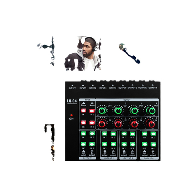 Mini Audio crossover Recordio GAX-LQ04, Kompaktný mixér a viackanálový slúchadlový zosilňovač