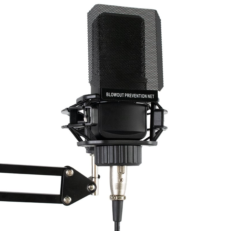 ZX200 kondenzatorski mikrofon s 48V phantom napajanjem, ugrađena zvučna kartica, kompatibilan s karaoke mikserom