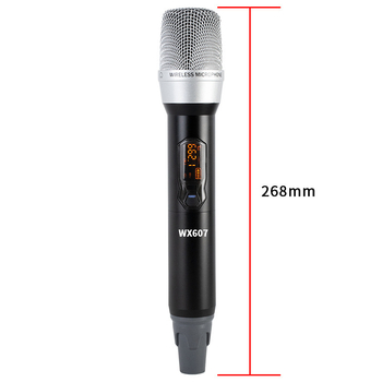 Glamour Saint WX607 UHF bežični ručni mikrofon s metalnim kućištem i vanjskim mikserom zvuka, trajanje 3–6 sati, zamjenjiva baterija