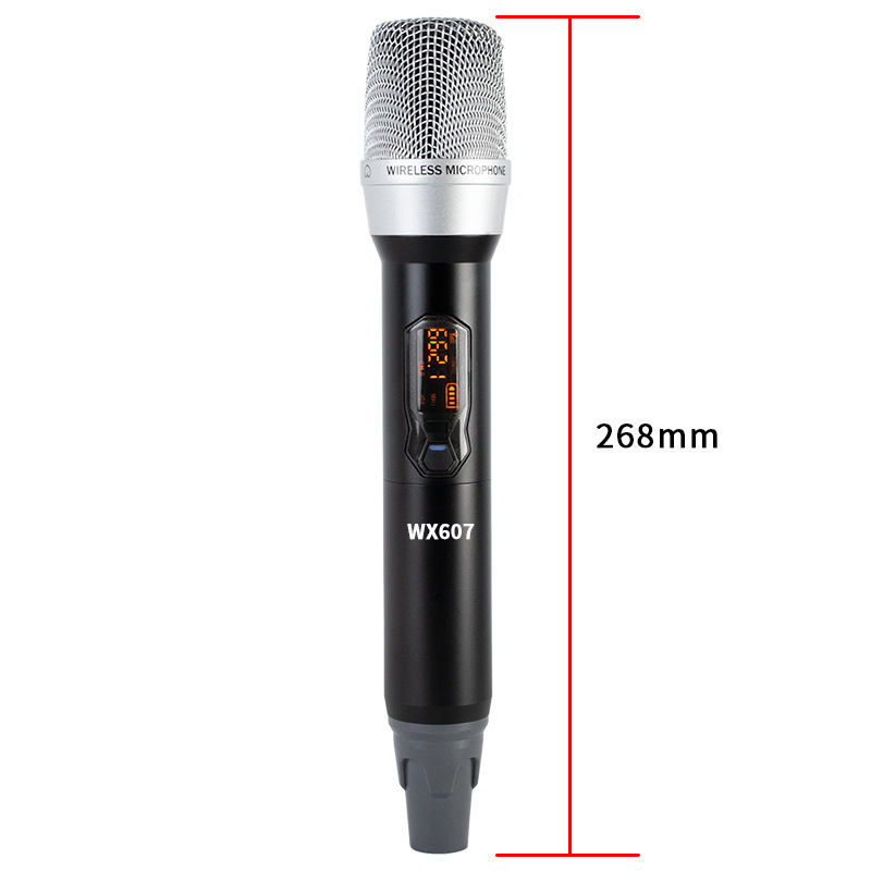 Glamour Saint WX607 UHF bežični ručni mikrofon s metalnim kućištem i vanjskim mikserom zvuka, trajanje 3–6 sati, zamjenjiva baterija