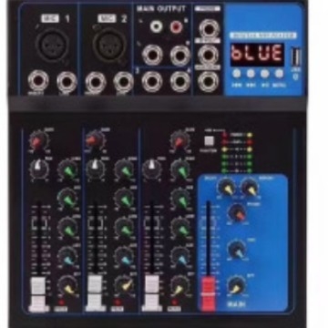 ENLN F4F7 Mixer Mini pentru scenă, spectacole, nunți și conferințe, utilizare casnică — Redare USB și karaoke Bluetooth