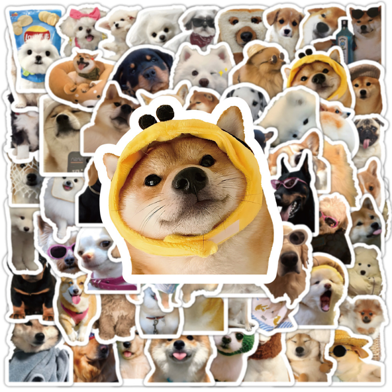 Xinqi 100-komadni skup naljepnica štenaca s realističnim dizajnom corgi, samoljepljive, tiskane u nordijskom stilu; IP odobrenje: Ne