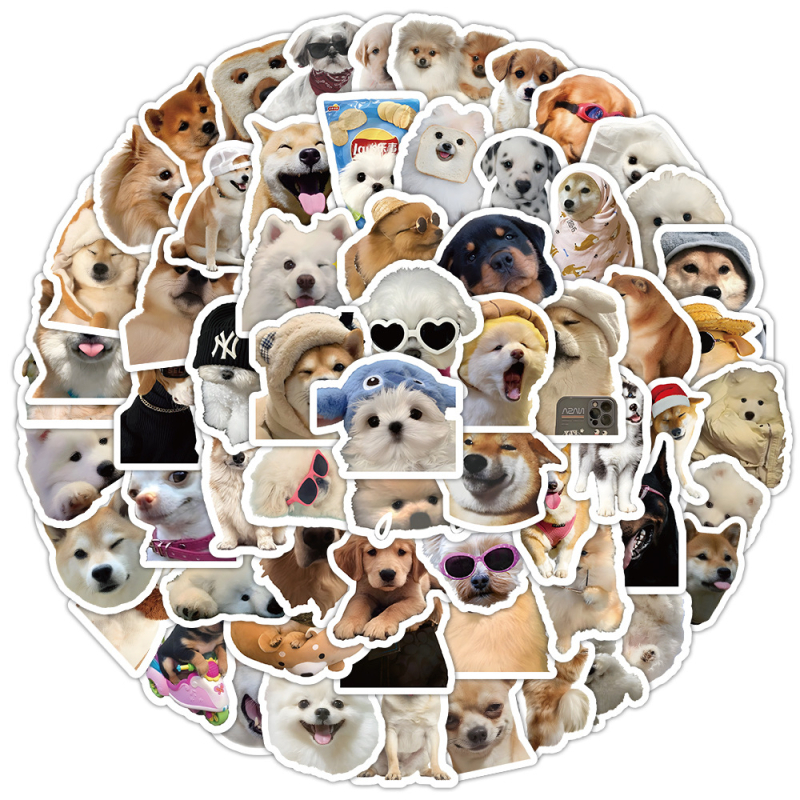 Xinqi 100-komadni skup naljepnica štenaca s realističnim dizajnom corgi, samoljepljive, tiskane u nordijskom stilu; IP odobrenje: Ne