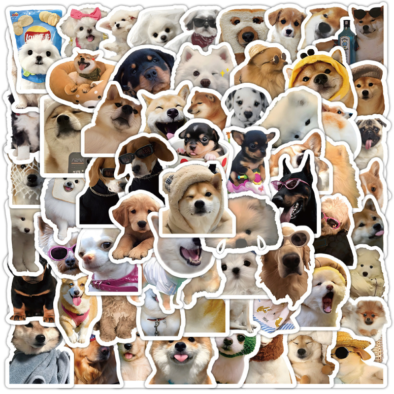Xinqi 100-komadni skup naljepnica štenaca s realističnim dizajnom corgi, samoljepljive, tiskane u nordijskom stilu; IP odobrenje: Ne
