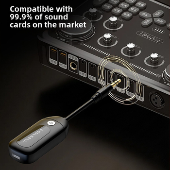 Kussel Bezdrôtové in-ear monitor slúchadlá s prijímačom pre zvukový mixér a živé nahrávanie, 3,5 mm konektor, 100 Hz–20 kHz, 1% zkreslenie