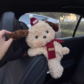 Kutija za maramice za auto s visećom lutkom, tkanina, model 025202