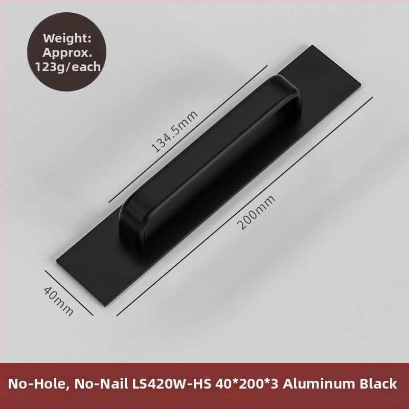 Drška za vrata bez bušenja za klizna staklena vrata - Space aluminij / nehrđajući čelik, model LS420