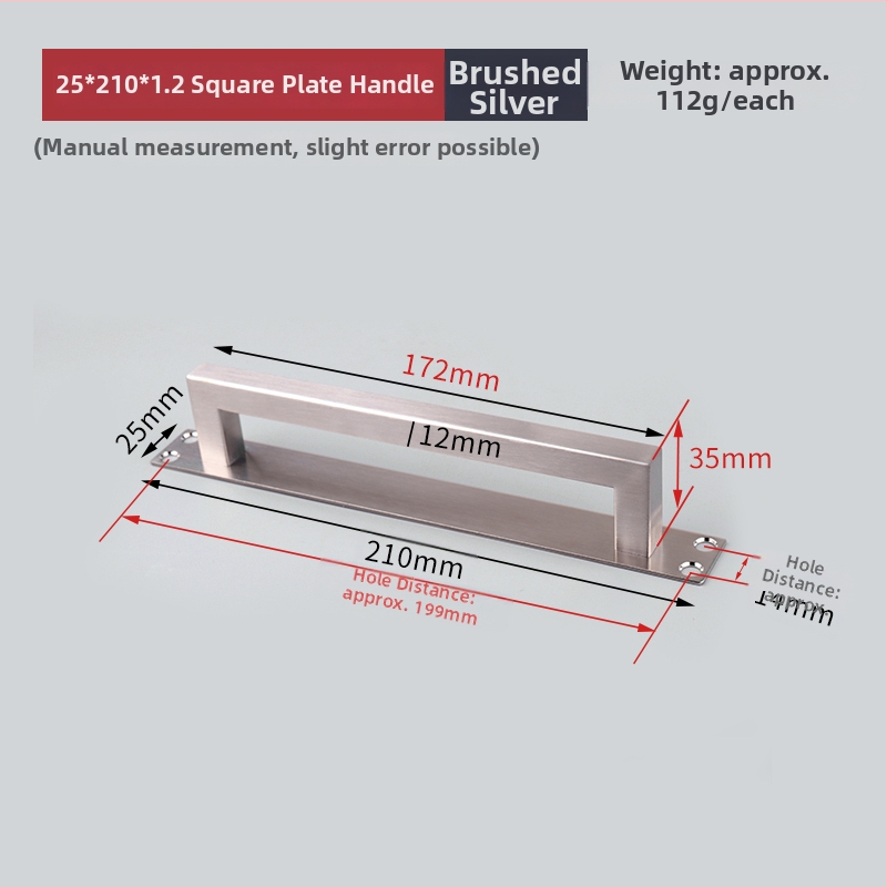 Drška za vrata bez bušenja za klizna staklena vrata - Space aluminij / nehrđajući čelik, model LS420
