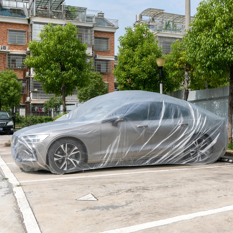 Jednokratna univerzalna zaštita za auto od PE folije, prozirna, debela, otporna na kišu i prašinu