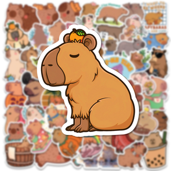 Lanqu Capybara naljepnica skup – samoljepljiva naljepnica, tip teksta, profilirani uzorak, ugradnja lijepljenjem
