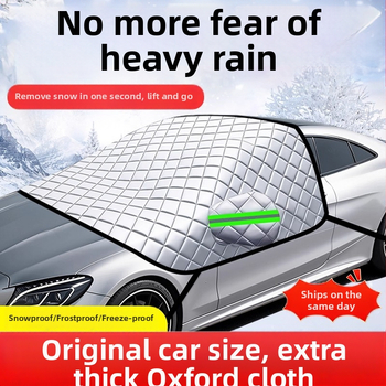 Univerzálne krytie predného skla auta - PVC, dvojvrstvové, sťahovacie uchytenie, kockovaný vzor