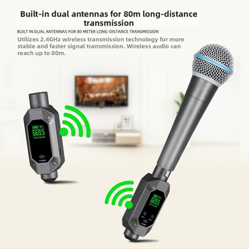 EK01 Microfon de instrument pentru înregistrare profesională și streaming live, cu baterie încorporată 1000–1200 mAh, SNR ≥70 dB, autonomie 3–6 h, putere 5 W
