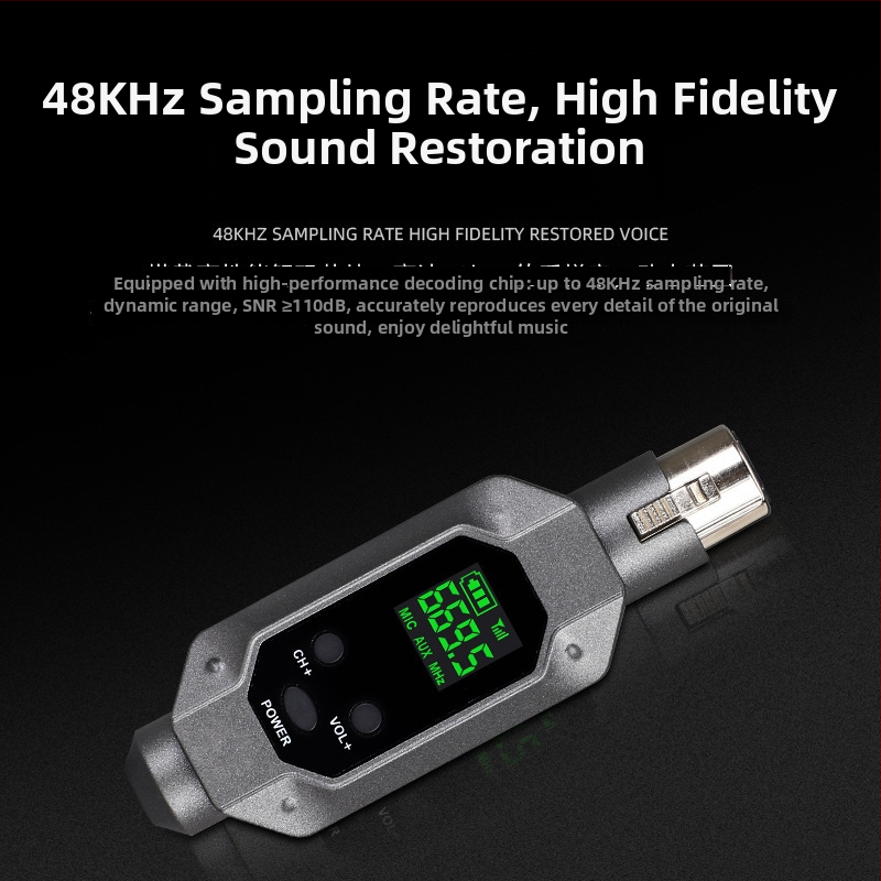 EK01 Microfon de instrument pentru înregistrare profesională și streaming live, cu baterie încorporată 1000–1200 mAh, SNR ≥70 dB, autonomie 3–6 h, putere 5 W