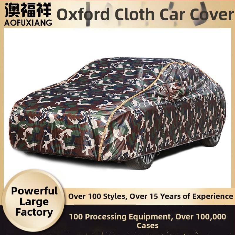 Kamuflirani Oxford platno auto pokrivač za sve sezone, vodootporan i izoliran; Marka: Aofuxiang; Materijal: Drugi; Prilagodba: Da; Težina: 2