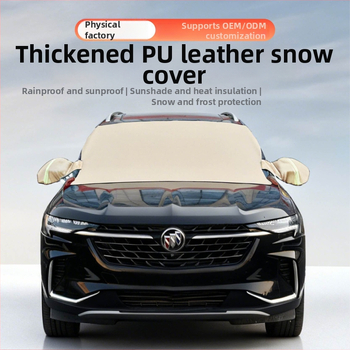 Polovica krytu predného čelného skla auta, PU koža, zimný, univerzálny, 910 g, zabudovaný montážny systém