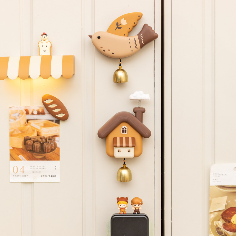 Zvonček na dvere s magnetickým uchytením — plast, nový čínsky štýl, značka Aying Home Furnishings, darček vhodný