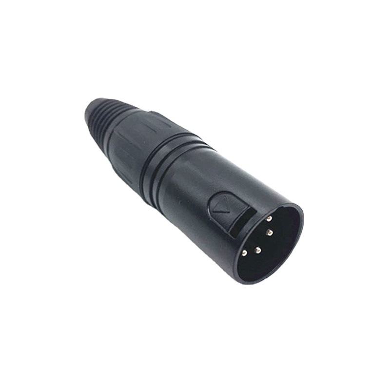 Conector XLR cu 4 conductori, pentru sunet de scenă, balansat, conector microfon, cu capete masculin și feminin