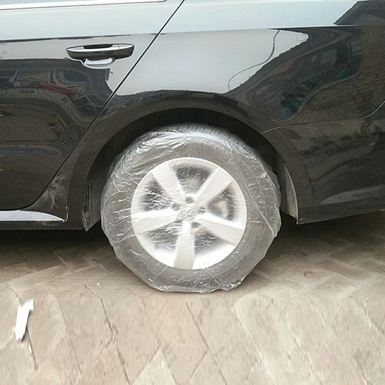 Jednokratno prozirno PE kućište za gumu automobila, vodootporno