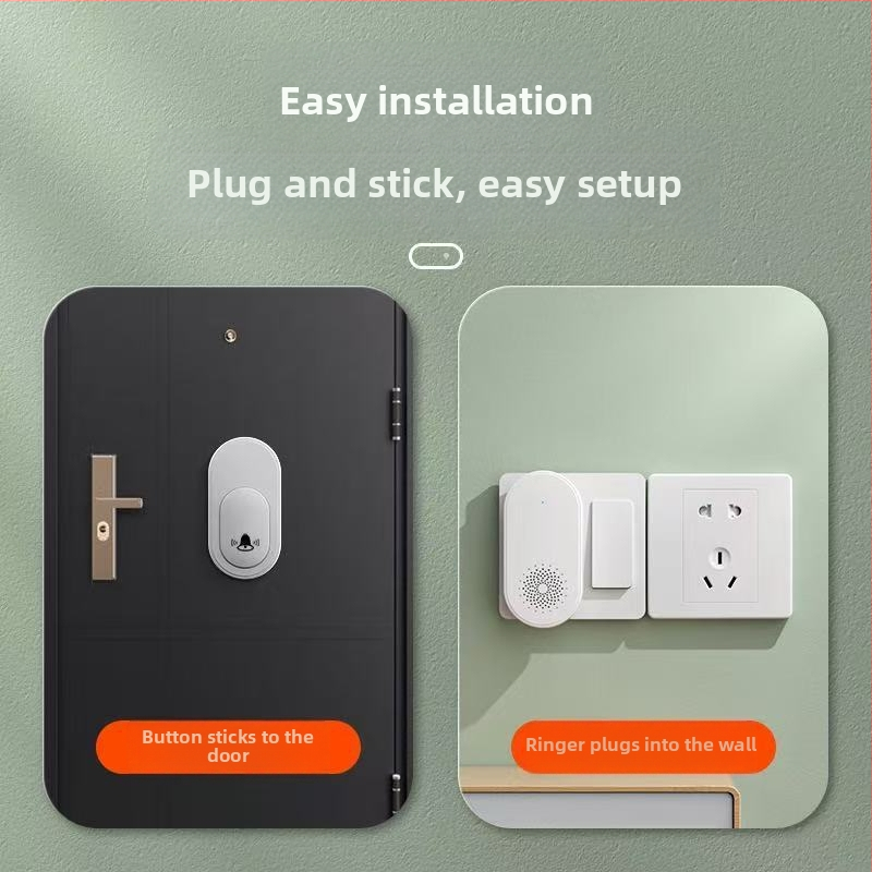 Bežični zvono za vrata s daljinskim upravljačem, model Y90, poziv za starije osobe, domet 20–30 m, više tonova zvona, 220V napajanje
