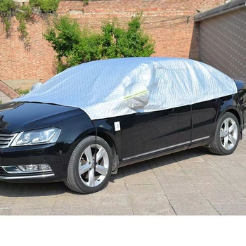 Zaštita od snijega za prednje staklo automobila – aluminijska folija, debeli sloj, teleskopska montaža, univerzalno, za prozor automobila