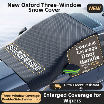 Pokrivalo za prednje staklo automobila za snijeg, debeli Oxford platno, univerzalna prilagodba, ugrađena instalacija, zaštita od smrzavanja i grada