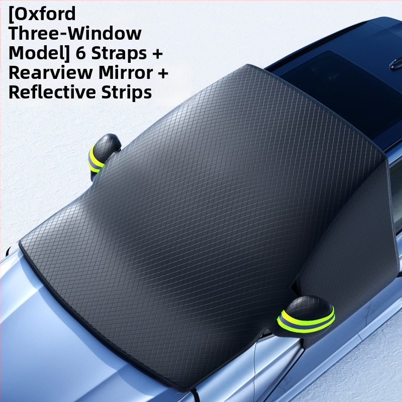 Pokrivalo za prednje staklo automobila za snijeg, debeli Oxford platno, univerzalna prilagodba, ugrađena instalacija, zaštita od smrzavanja i grada