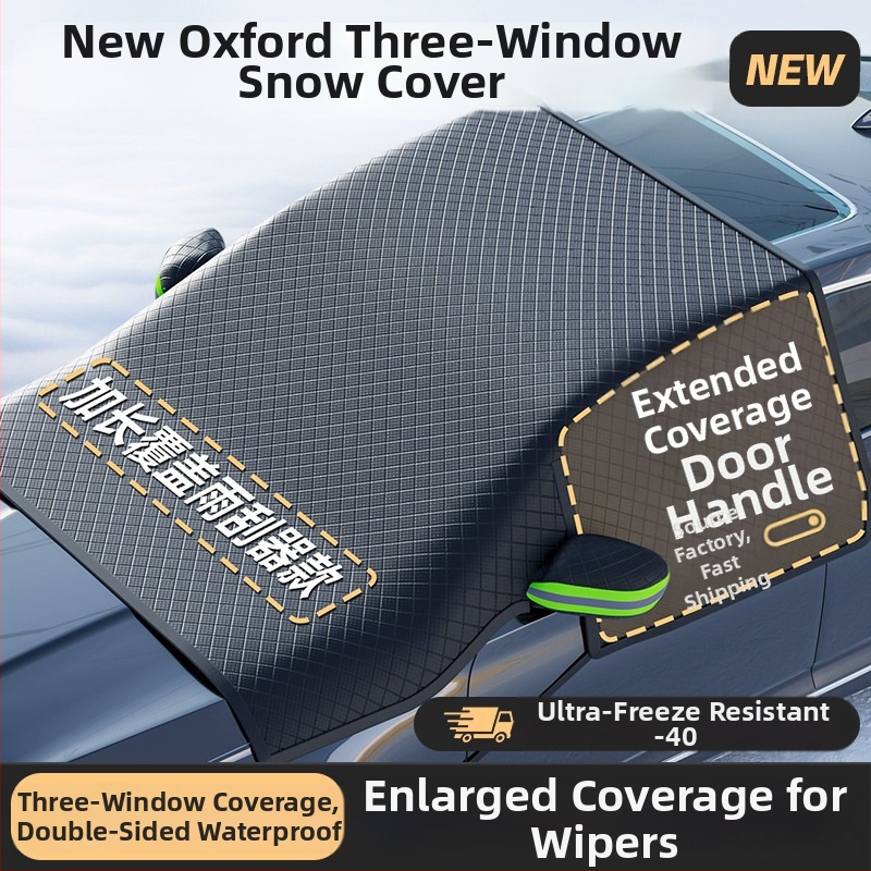 Pokrivalo za prednje staklo automobila za snijeg, debeli Oxford platno, univerzalna prilagodba, ugrađena instalacija, zaštita od smrzavanja i grada