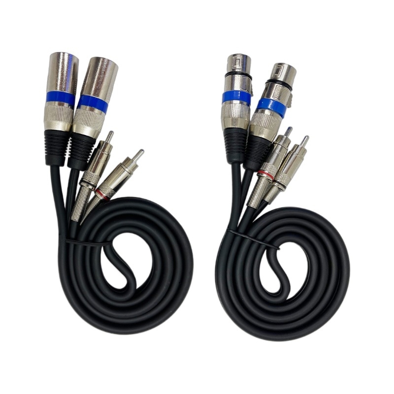 XLR na RCA audio kabel, dvostruki XLR muški konektor na dvostruke RCA priključke, niklovano bakreno jezgro, bakreni vodič, model xlr-2rca