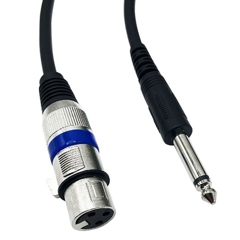 Audio kabel 6,5 mm na XLR ženski, 3-žilni, vodič s srebrnim slojem, bakar bez oksidacije, za mikrofone, zvučnike i pojačala