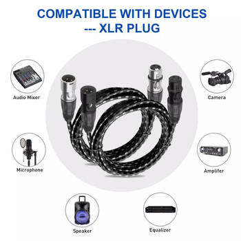 XLR audio kabel - model X02, zlatno obloženi, bakreno jezgro bez kisika, OFC vodiči (X02, zlatno obloženi, bakreno jezgro)