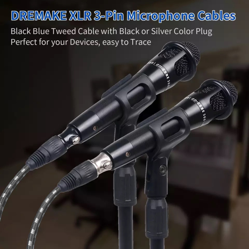XLR audio kabel - model X02, zlatno obloženi, bakreno jezgro bez kisika, OFC vodiči (X02, zlatno obloženi, bakreno jezgro)