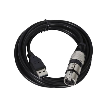 Cablu audio USB masculin către XLR, cu cip încorporat, interfață USB 480 Mbps, miez de cupru