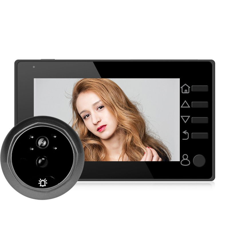 Sonerie video pentru ușă cat's-eye cu vizionare infraroșu pe timp de noapte, cameră HD, model Q10/X10, baterie litiu 3.7V