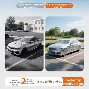 Jednokratni auto pokrov s UV zaštitom od sunca, kiše i prašine, prozirno potpuno pokrivanje za sve sezone, ultradebel zaštitnik od prašine