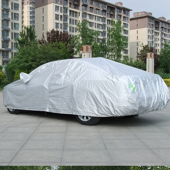 Navlaka za automobil s aluminijskom folijom, za sve sezone, vanjska zaštita od prašine i sunca, tkanina od pamuka prešivana iglama